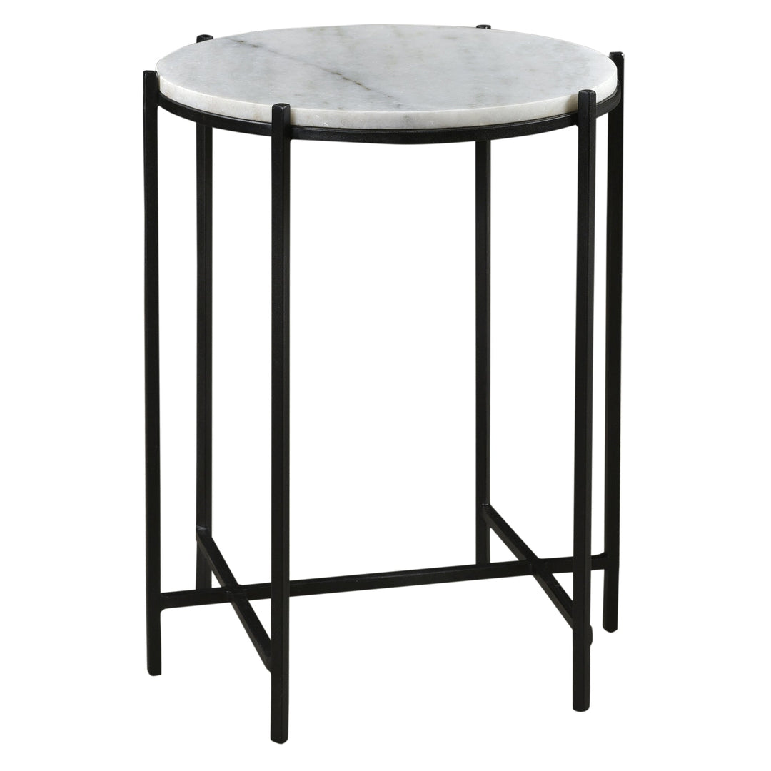 Bengal Manor Iron and Marble Accent Table