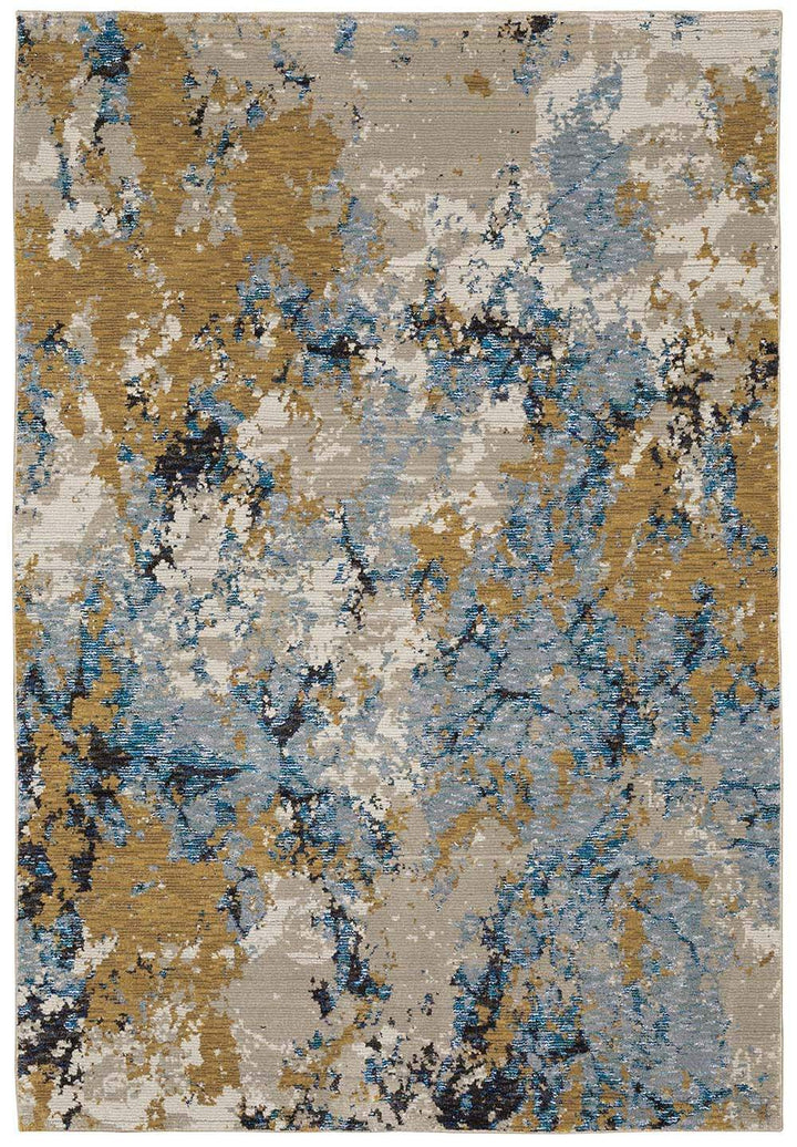 Evolution Rug Collection 5' 3" X 7' 3" / 0980A / Blue - Gold