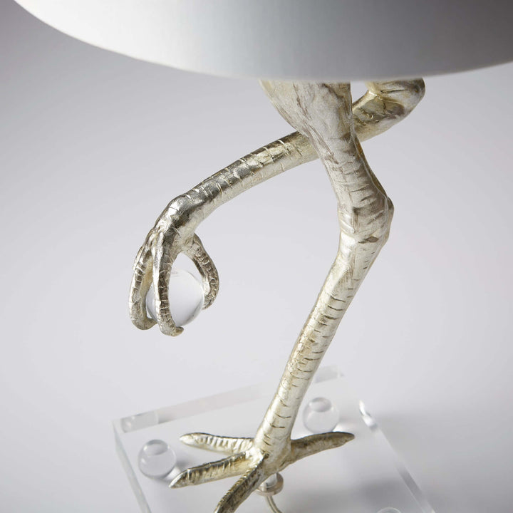 Ibis Silver Leaf Medium Table Lamp