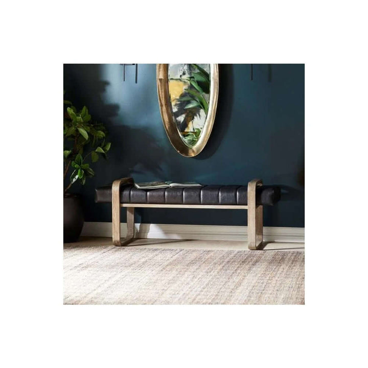 Polar Wood Seating Bench Designed by J. Kent Martin | Black