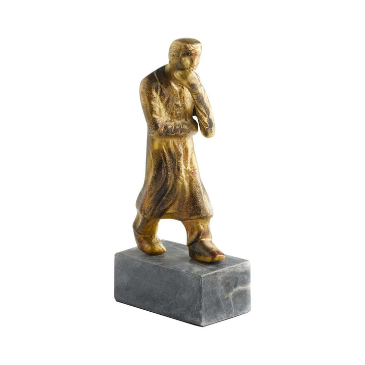 Epicurus Sculpture | Aged Brass