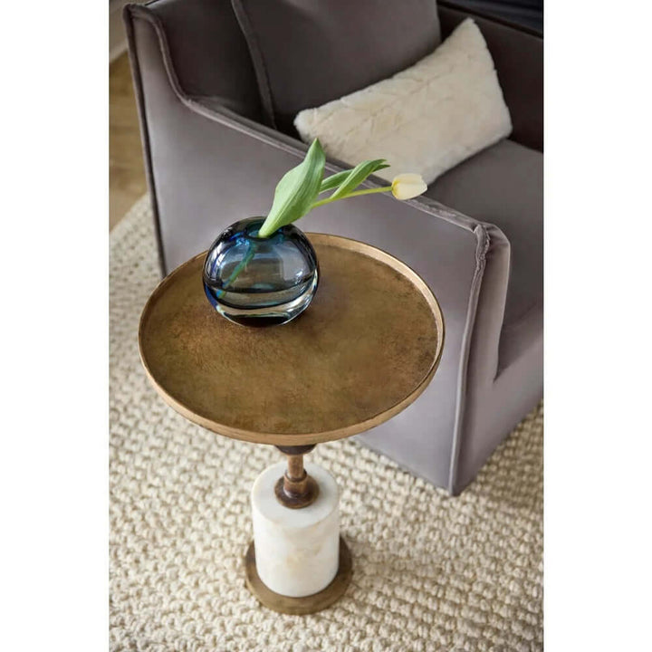 Jetson Accent Table Designed by J. Kent Martin | Antique Brass