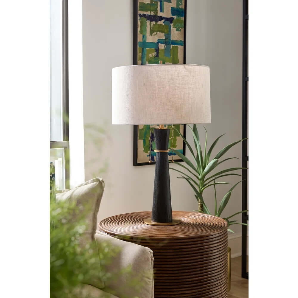 Wright Table Lamp Designed by J. Kent Martin | Black | Brass