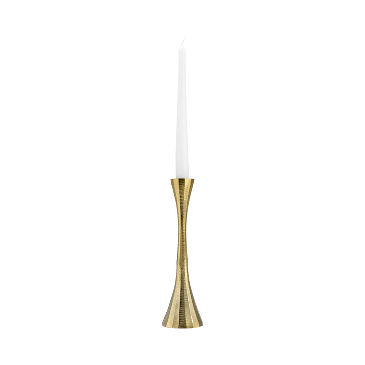 10" Metal, Taper Candle Holder, Brass