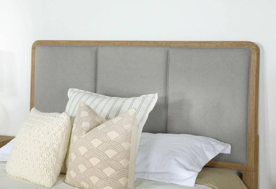 Arini Upholstered Bed Sand Wash And Grey