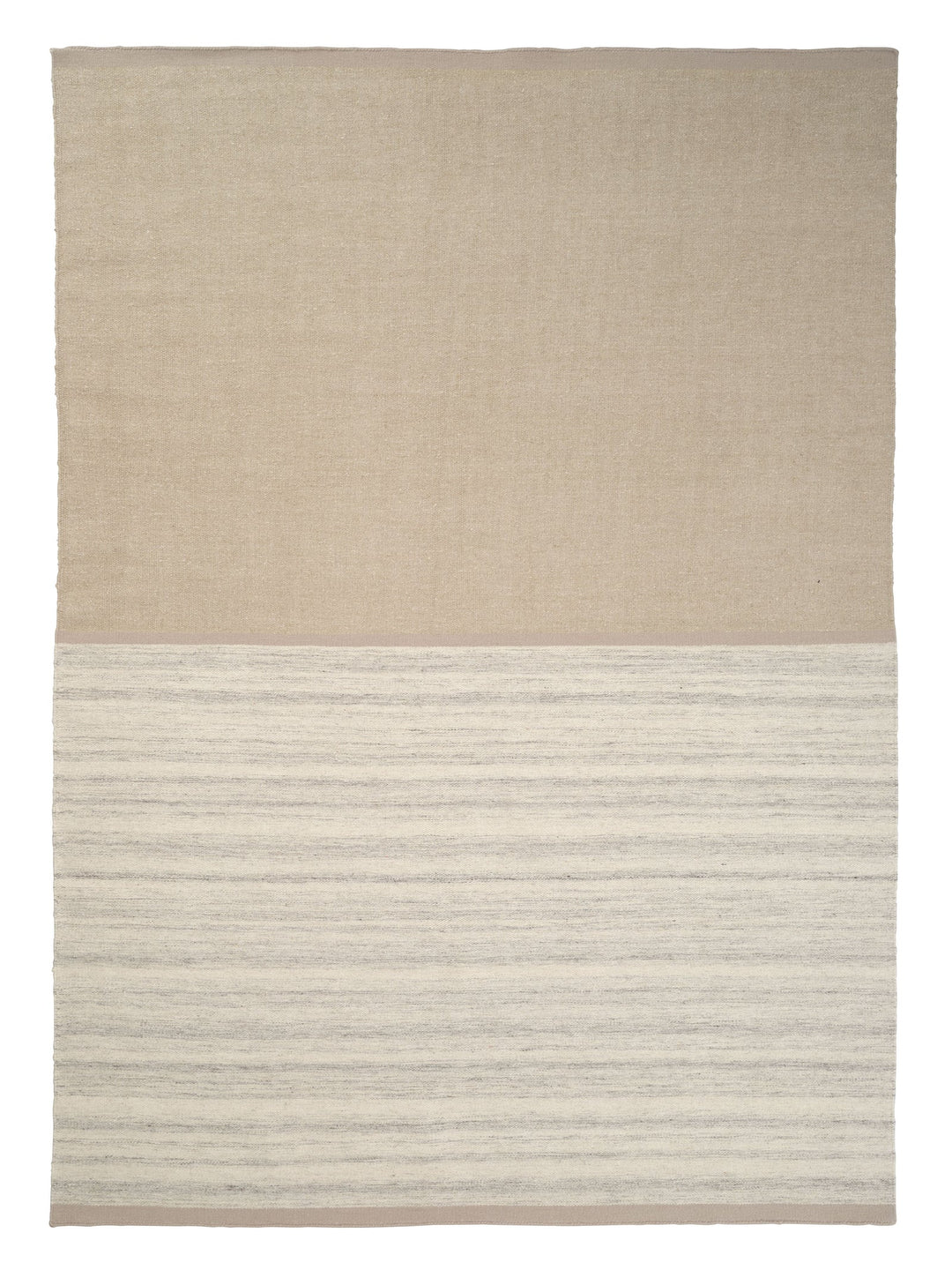 Idun White Beige Solid Handmade Wool Rug By Linie Design – LOOMLAN