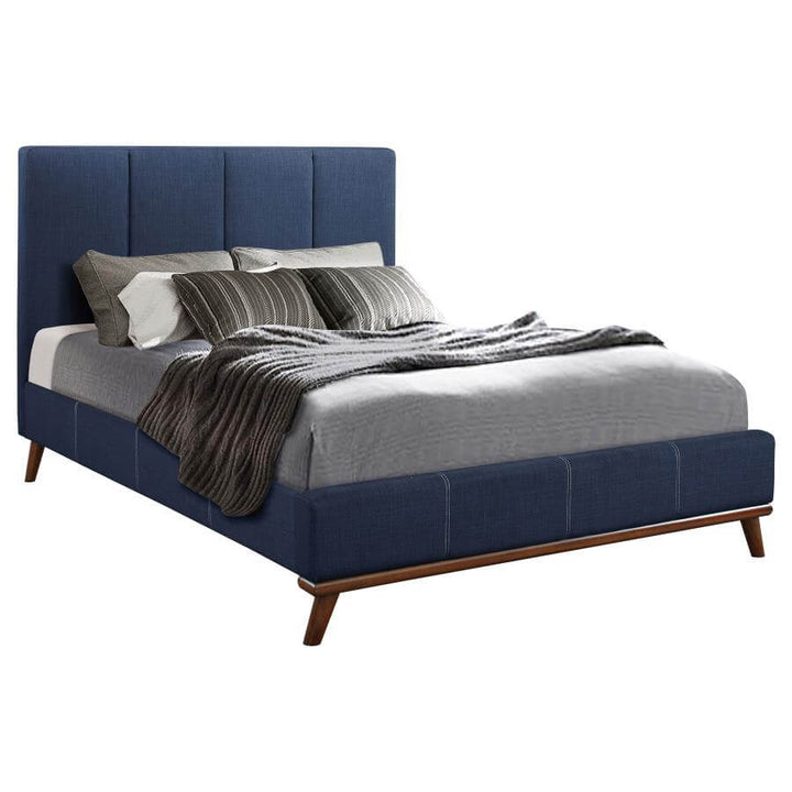 Charity Upholstered Bed Blue