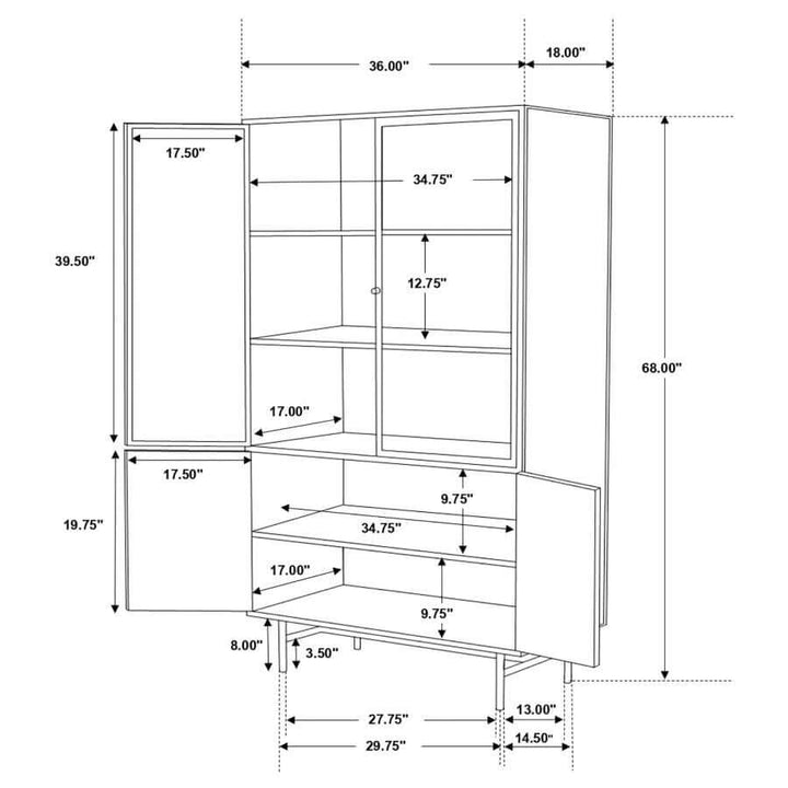 Santiago Industrial 4-door Storage Cabinet