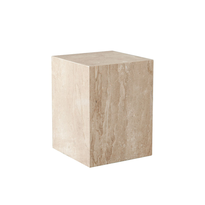 Ark Square Pedestal Marble End Table
