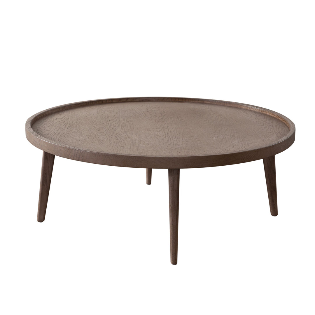 Clover Round Cocktail Table in Oak Finish