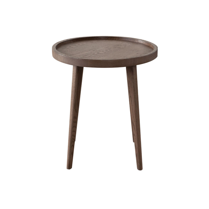 Clover Round End Table in Oak Finish