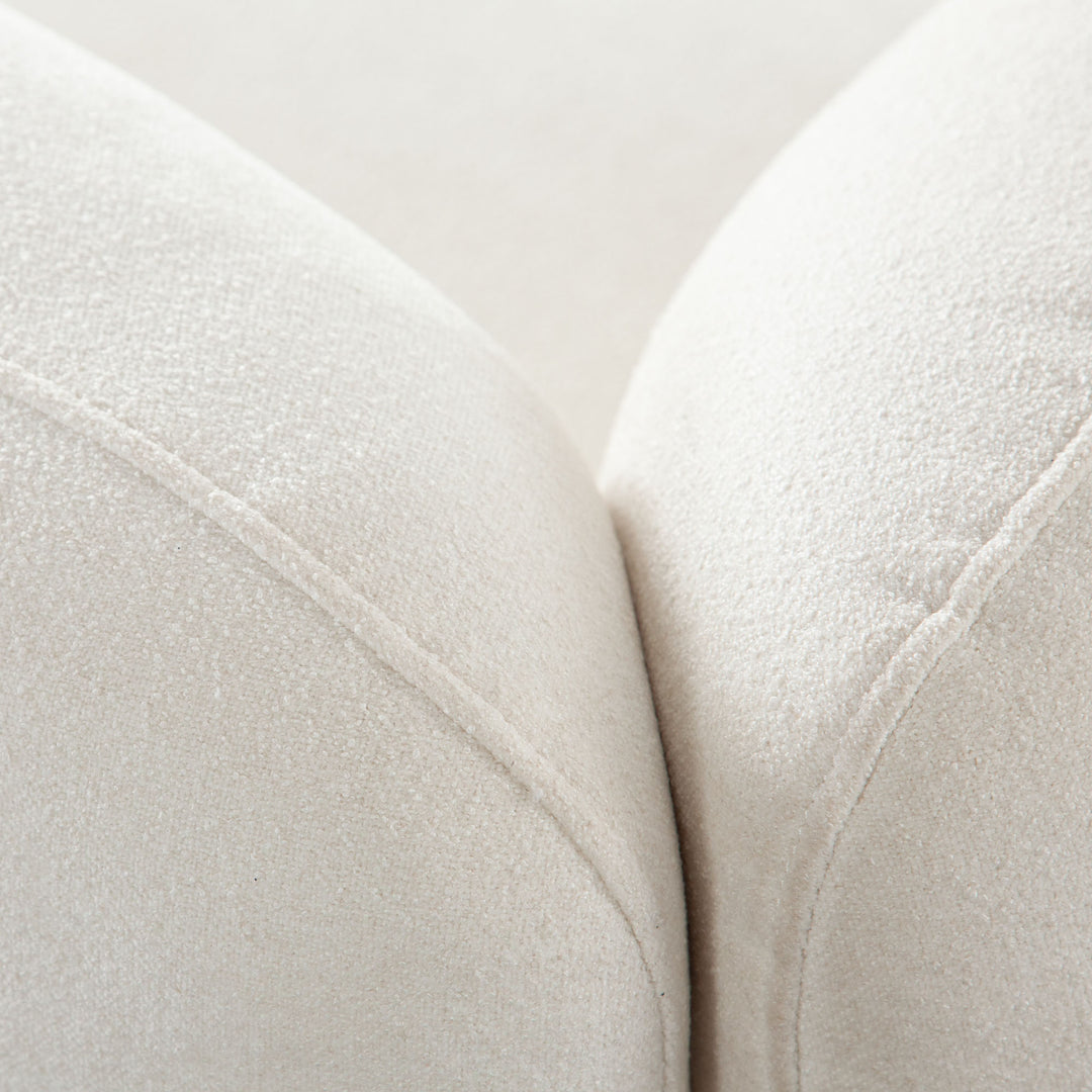 Link Sofa in Elite Ivory Fabric w/ Wood Leg