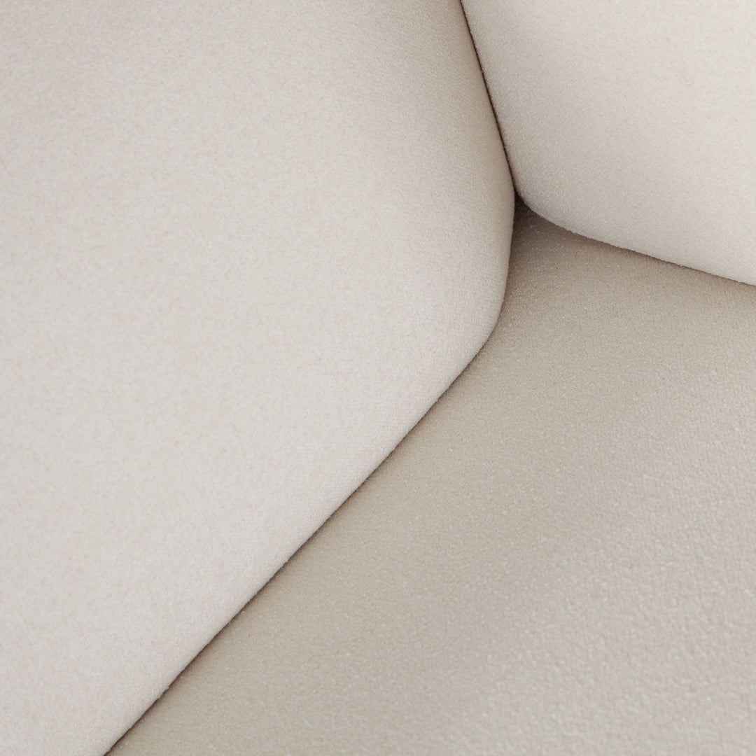 Link Sofa in Elite Ivory Fabric w/ Wood Leg