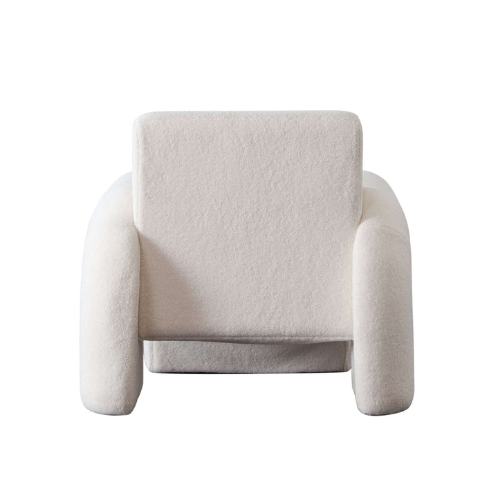 Noa Ivory Sherpa Fabric Accent Chair