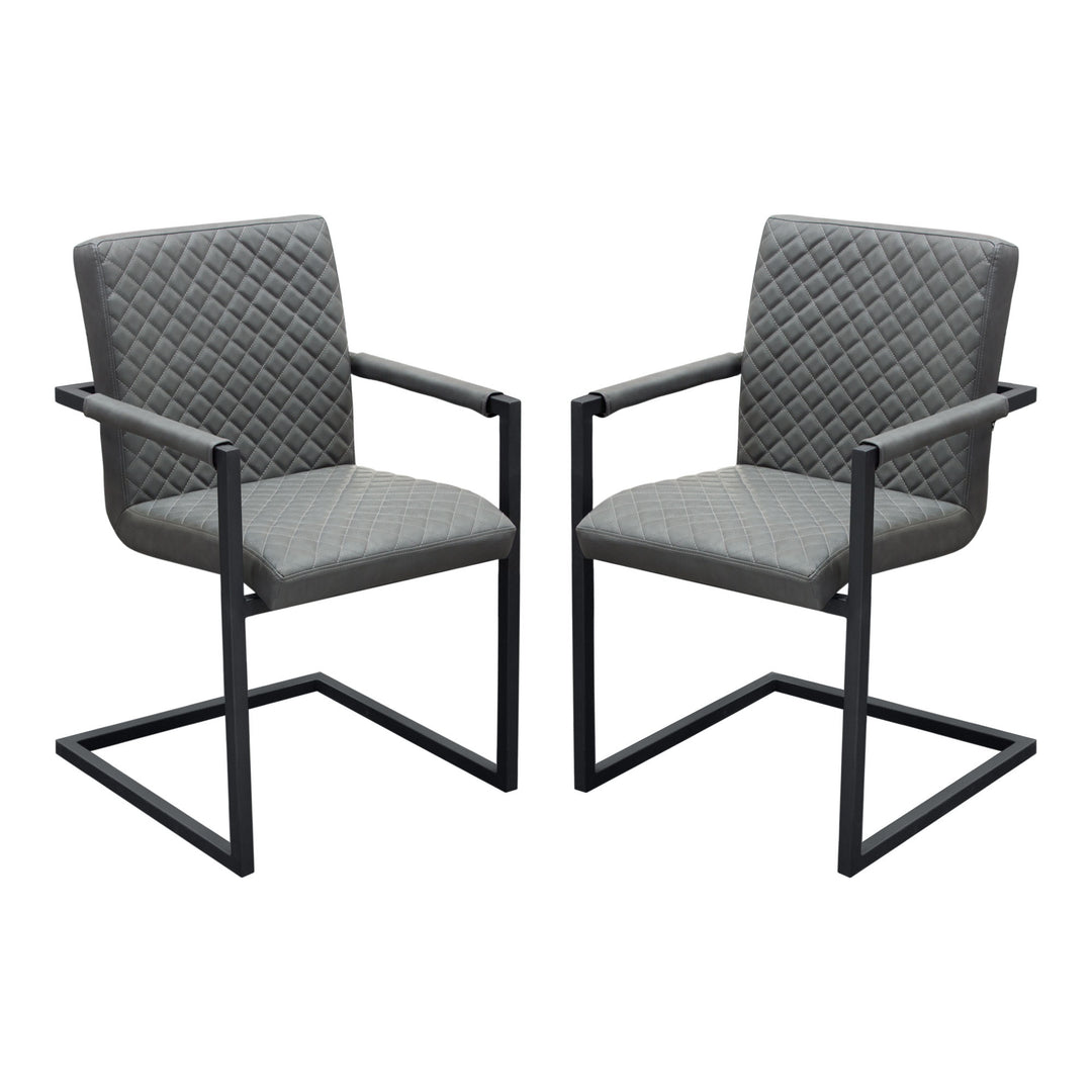 Nolan Dining Chair 2PK Charcoal Grey