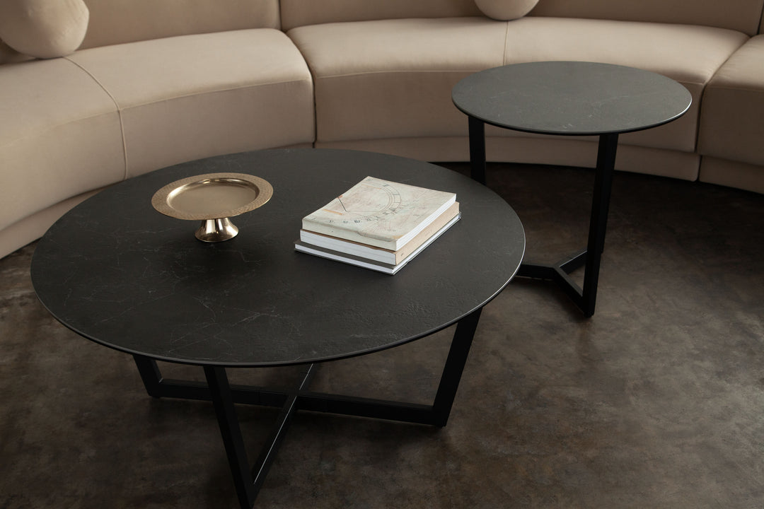 Onyx Round End Table