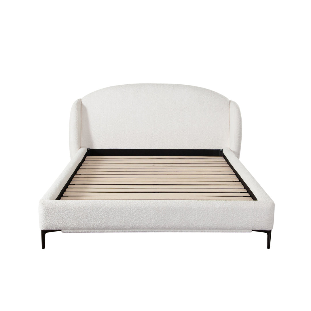 Path Low Profile Bed in Oslo Ivory Fabric