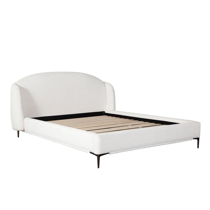 Path Low Profile Bed in Oslo Ivory Fabric