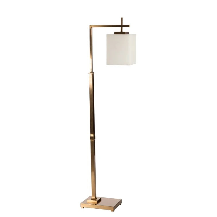Quadrillee 65" Brass Floor Arched Lamp