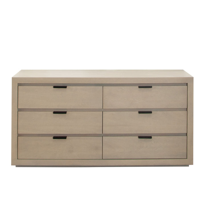 Sonoma 6-Drawer Wood Dresser in Light Natural Grey Wash Finish