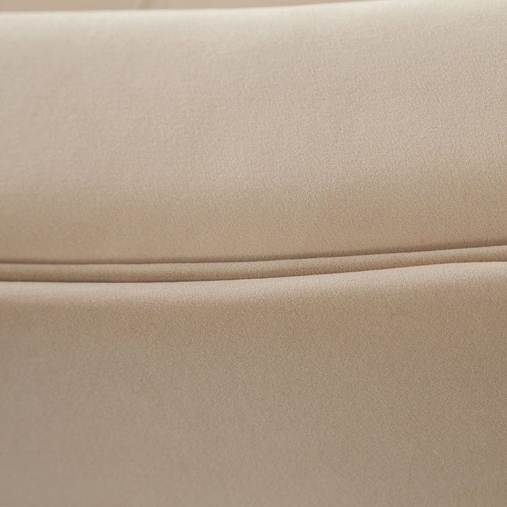 Zelda Modular Curved Sofa Chaise in Camel Velvet