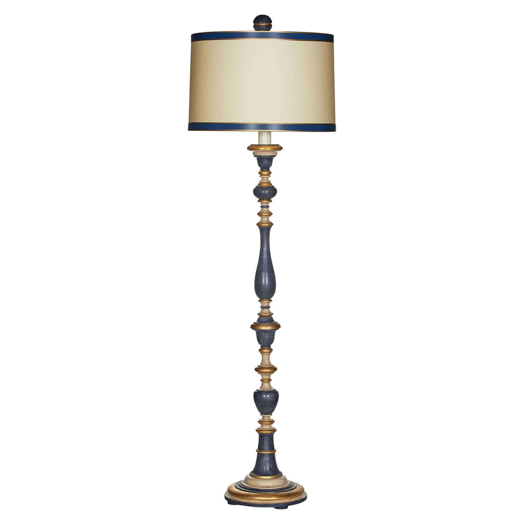 Windsor Blue and Gold Floor Lamp