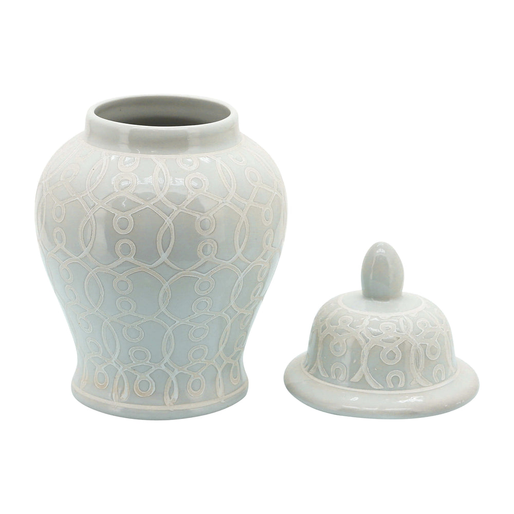 10" Temple Jar, Ivory