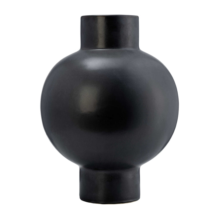 Cer, 18"h Bubble Vase, Black Volcanic