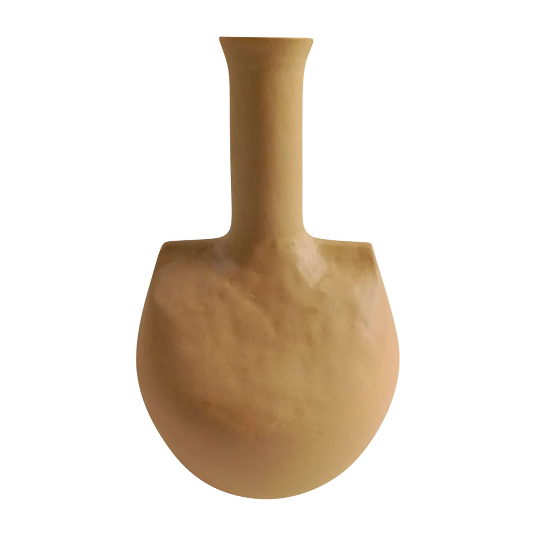 Stoneware, 9" Adobe Vase, Mustard