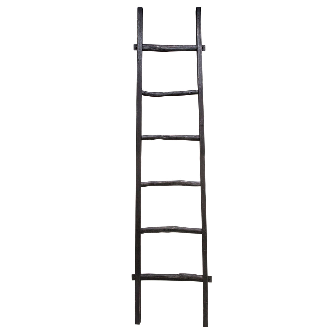 Wooden , Decorative 76" Ladder, Black