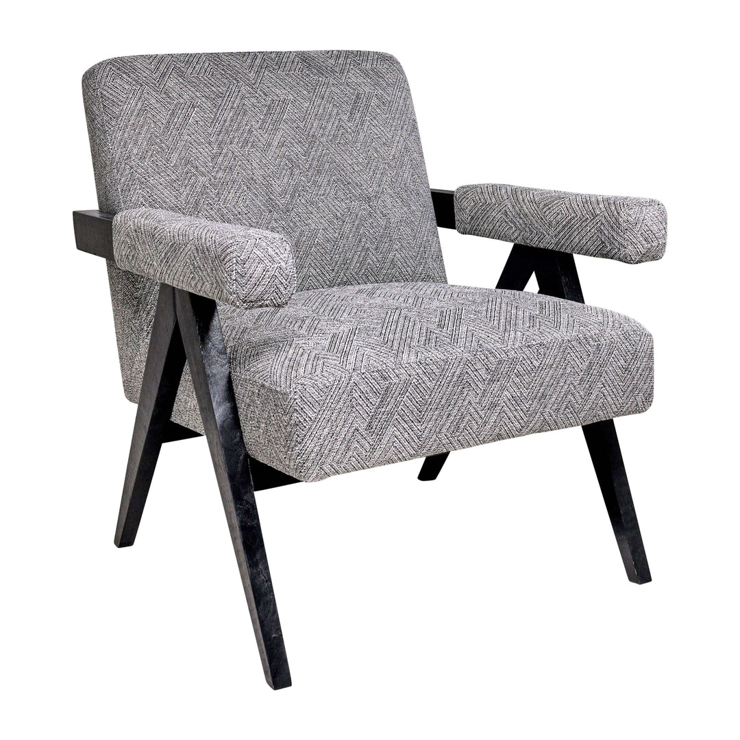Wood - Scandinavian Accent Chair - Gray