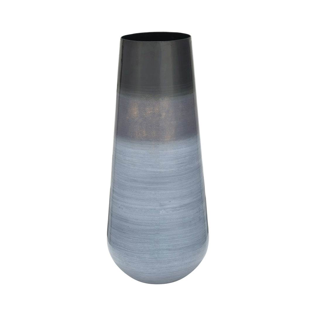 Metal 18"h Alabastron Vase, Multi