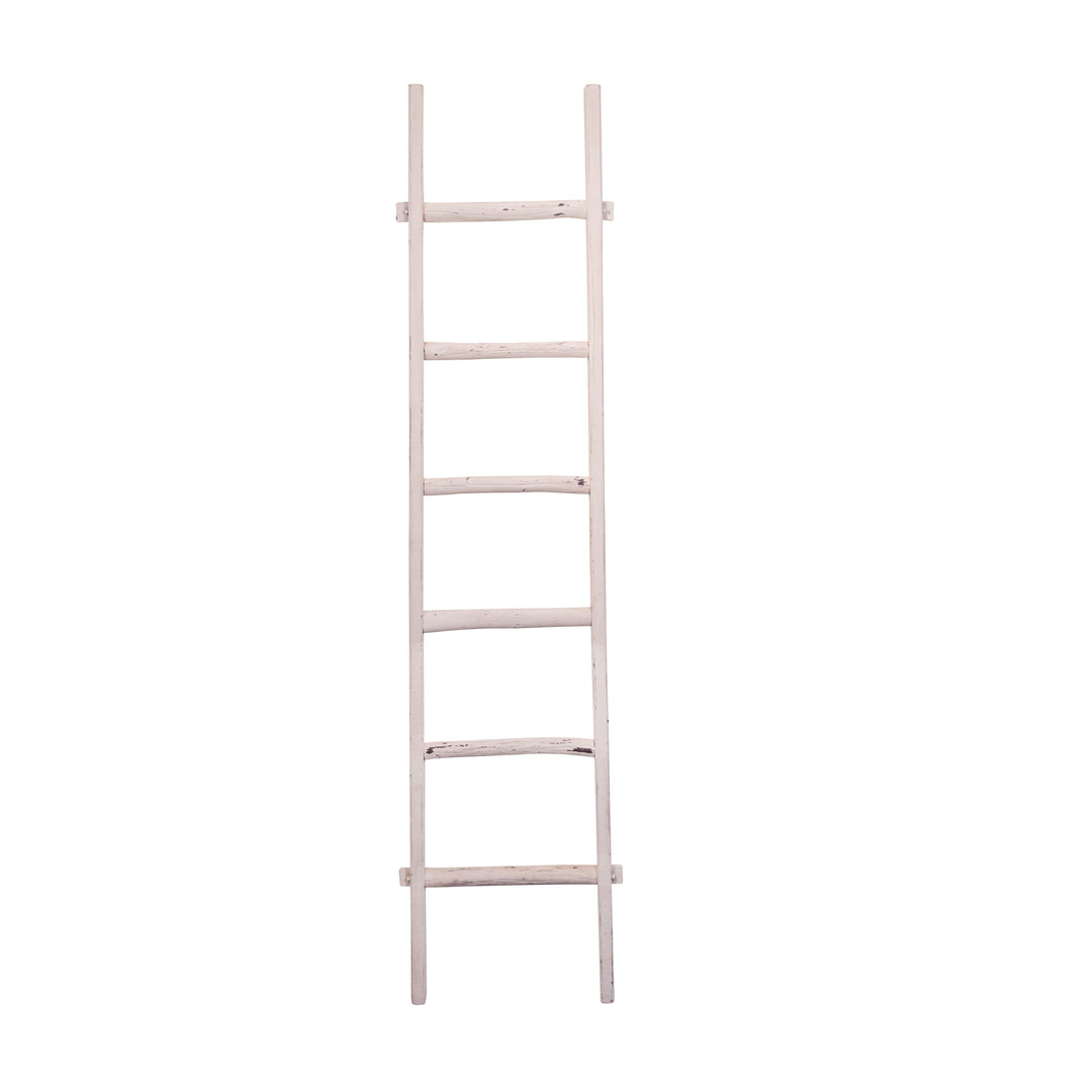 Wooden , Decorative 76" Ladder, White