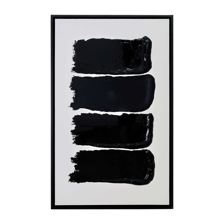 35x59,hand Painted  Black Resin Ingot Box 