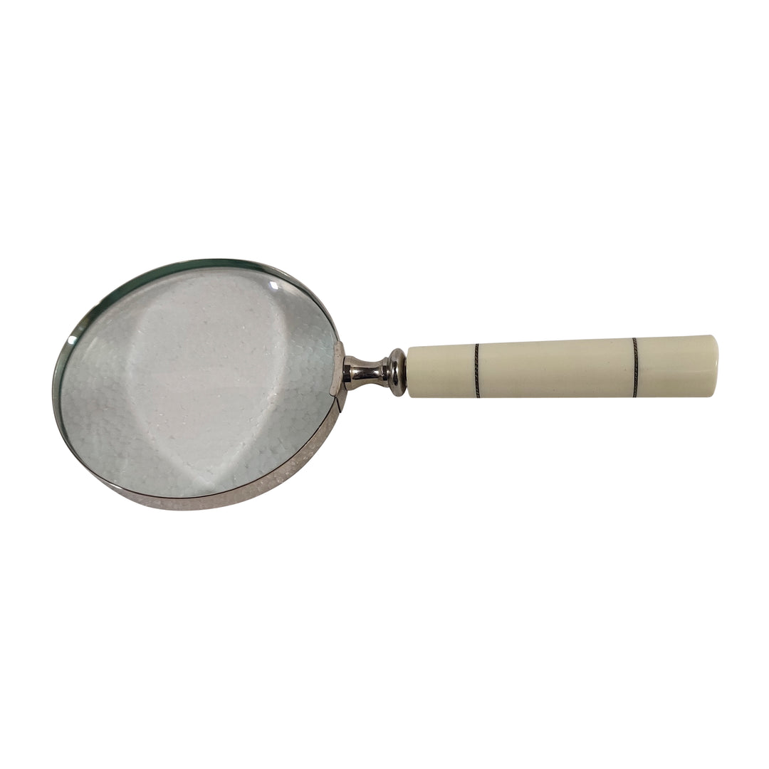 Resin, 4" Magnifying Glass, Ivory
