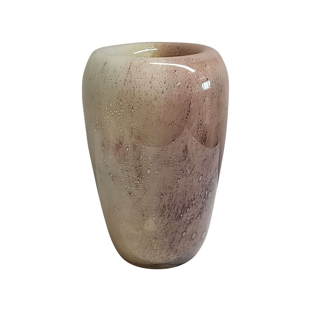 Glass, 8" 2-tone Vase, Nude