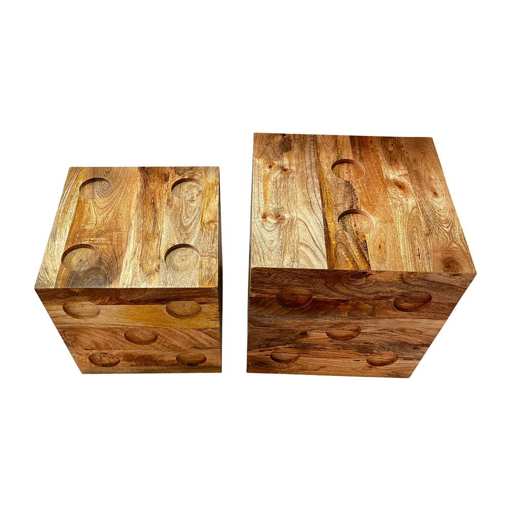S/2 16/18 Side Tables, Natural