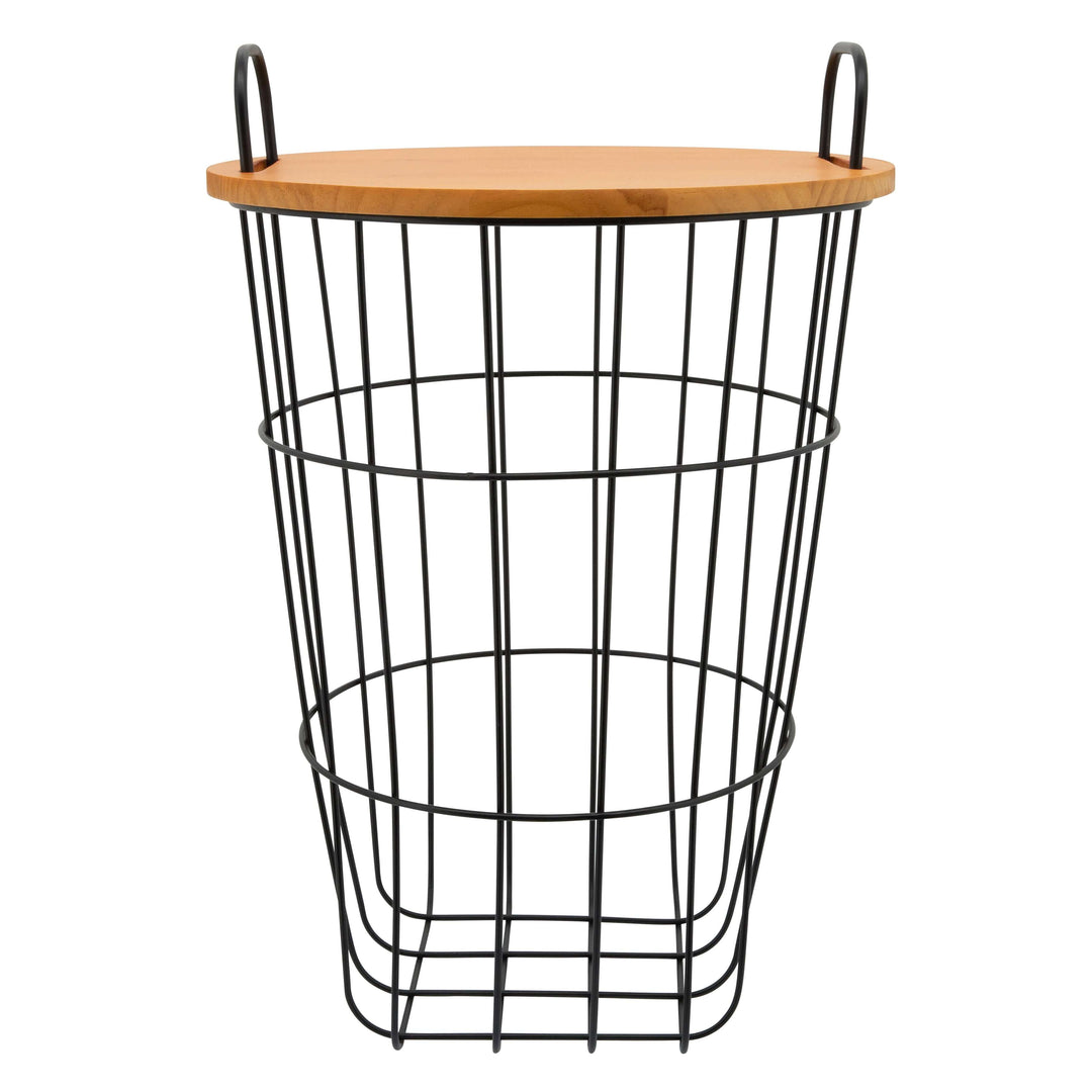 Metal 22"h Storage Basket, Brown
