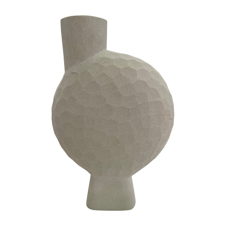 Stone, 11" Hammered Vase, Natual