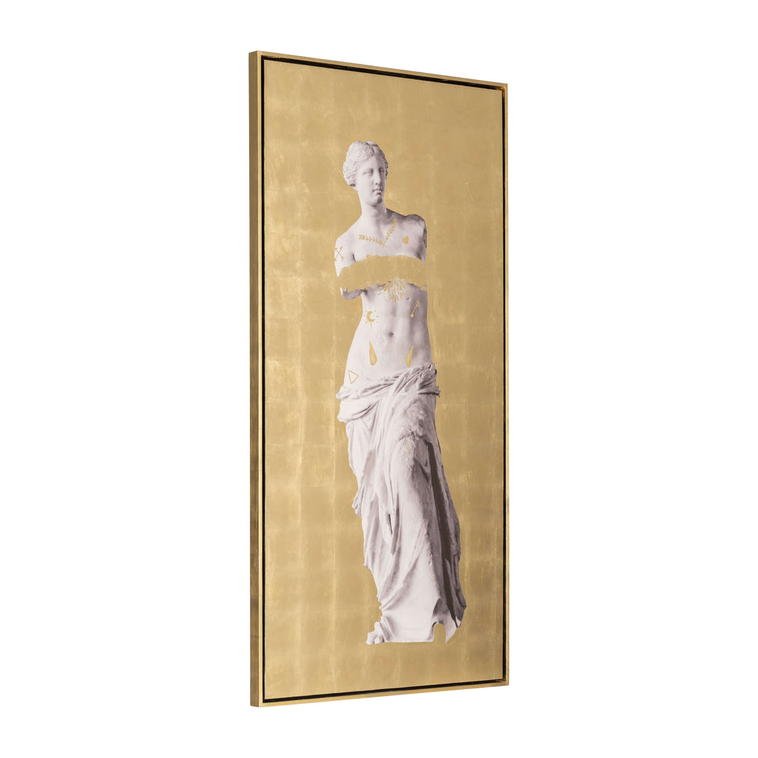 47x94, Hand Painted Venus In Gold, Wht