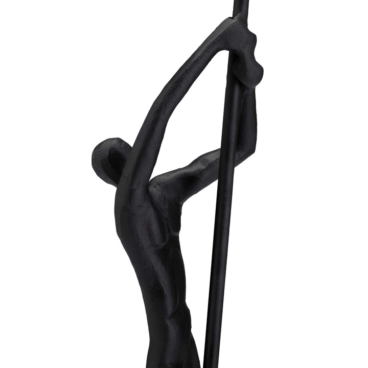 Metal,24"h,climbing Man Sculpture,black
