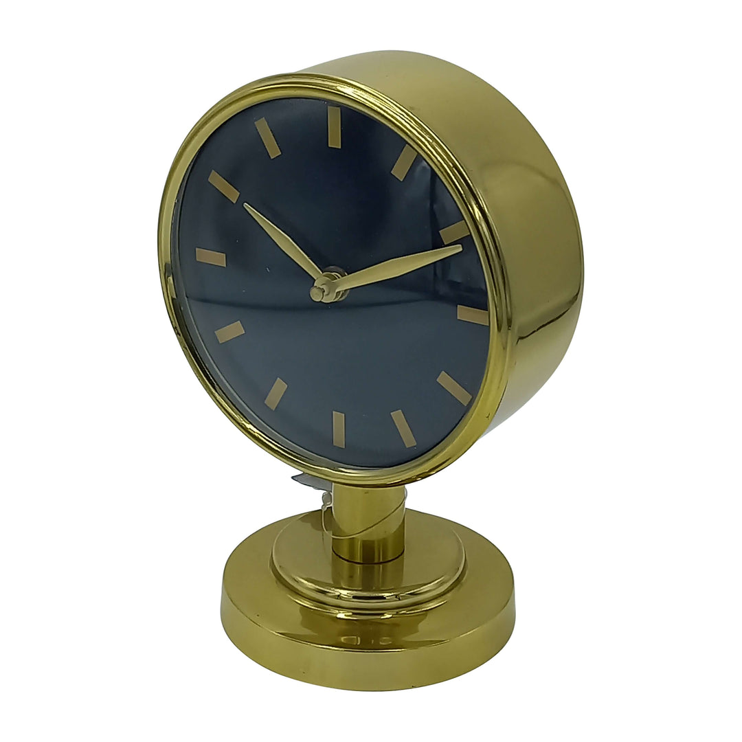 Metal, 7" Standing Table Clock, Gold