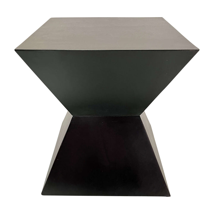 18" Hourglass Side Table, Black, Kd