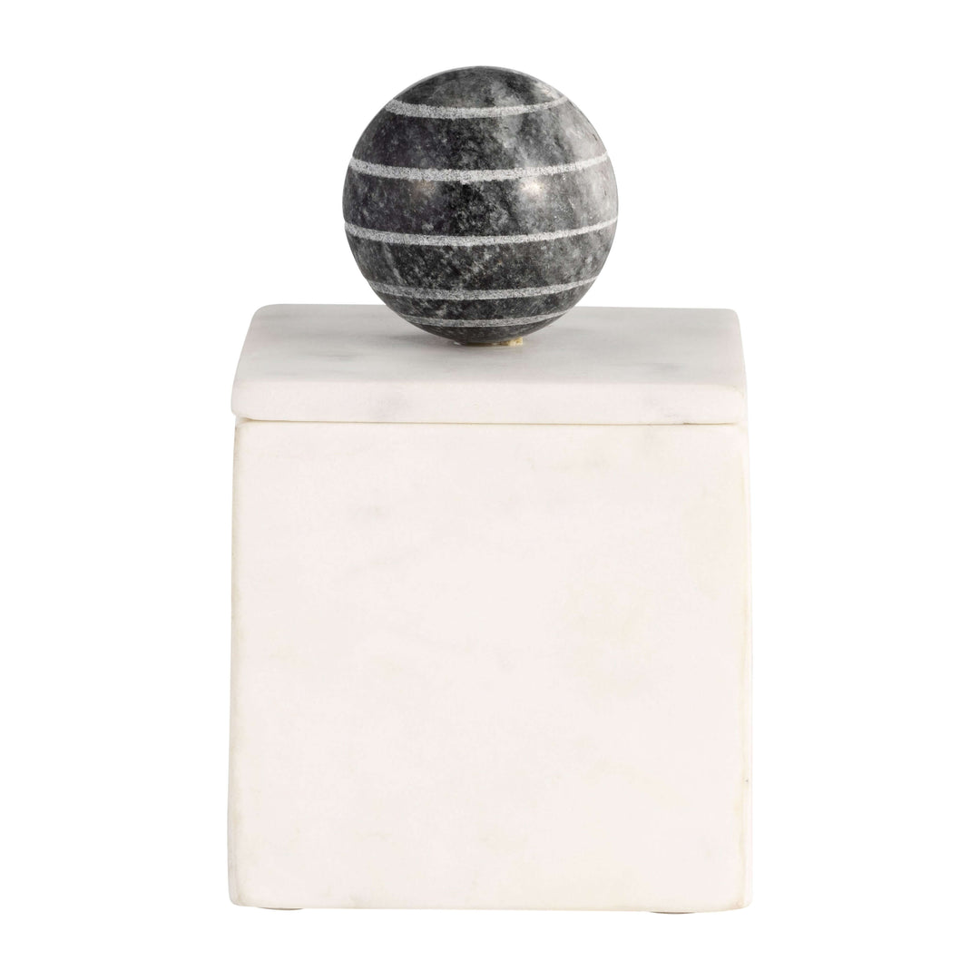 Marble, 4x6 Box W/ Orb, White