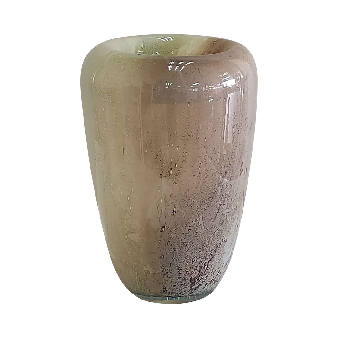 Glass, 11" 2-tone Vase, Nude