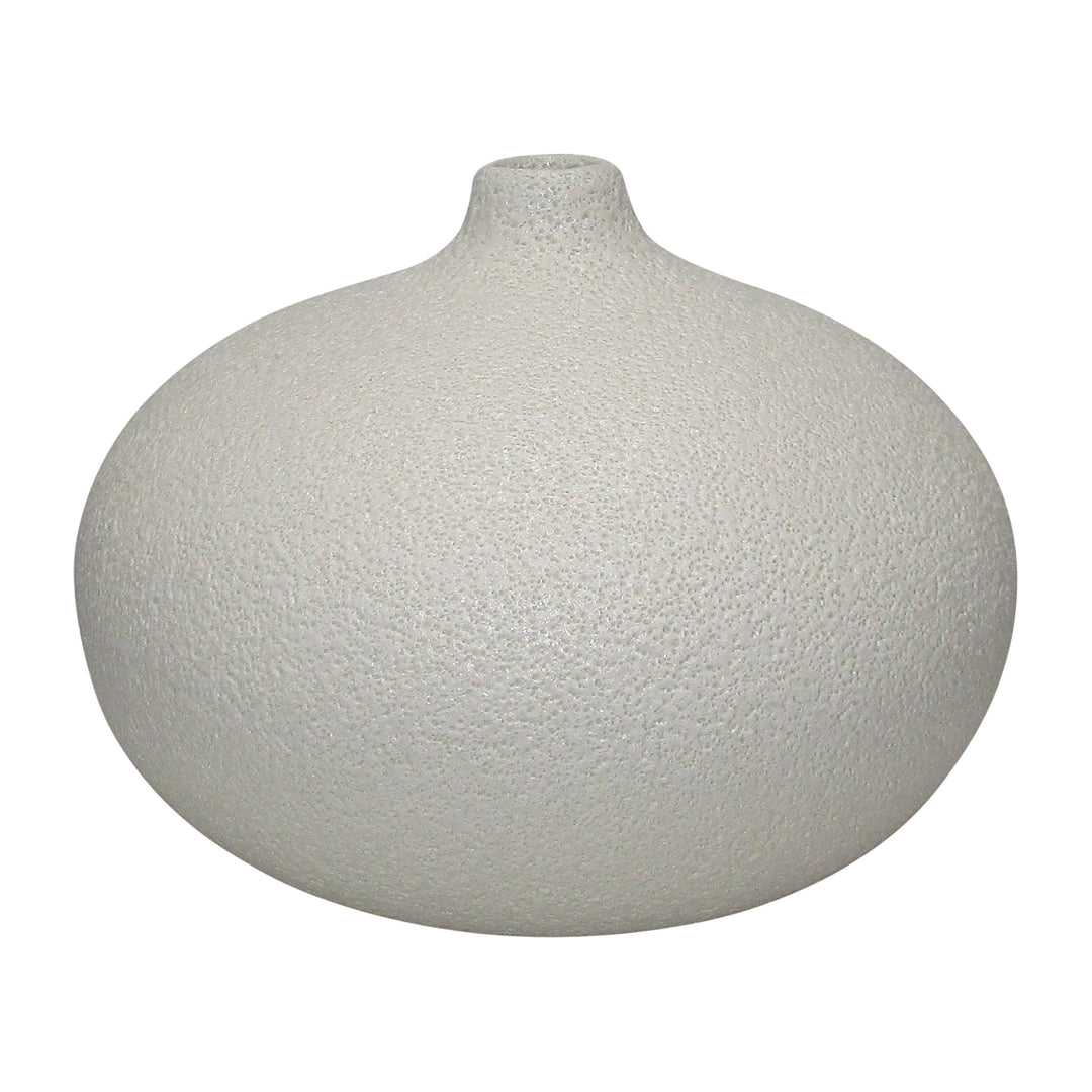Cer, 5" Round Volcanic Vase, Cotton