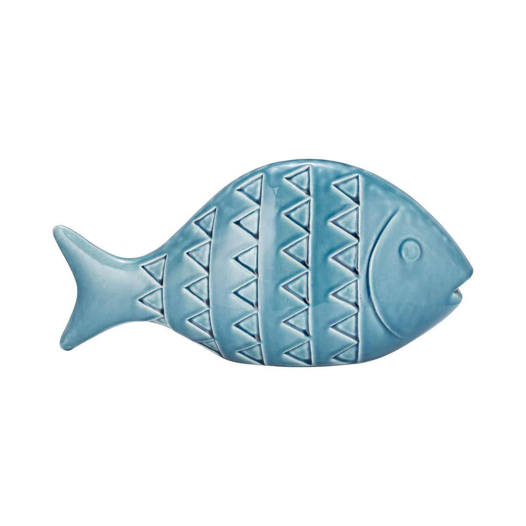 Cer,13",zigzag Scaled Fish,blue