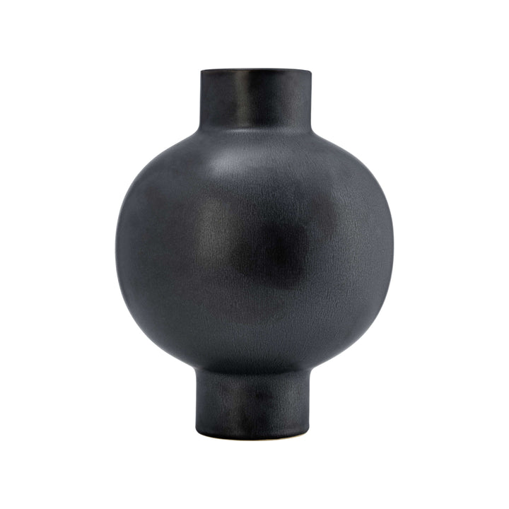 Cer, 11"h Bubble Vase, Black Volcanic