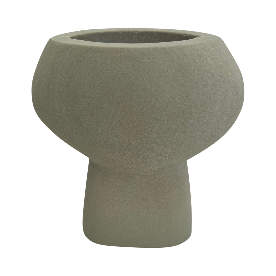 Stone, 7" Bulbous Vase, Natural