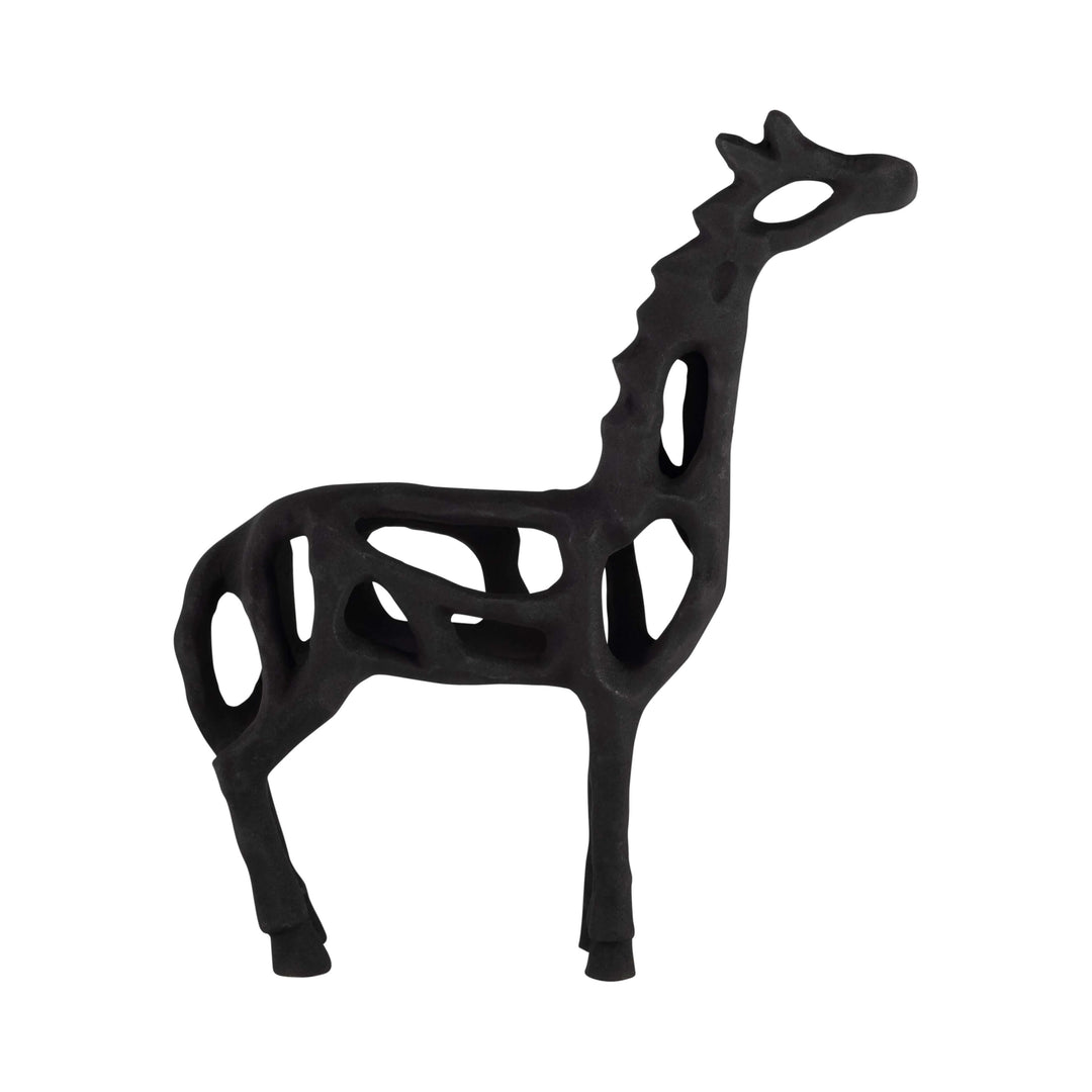 Metal,13"h,giraffe Illusion Sculpture,black
